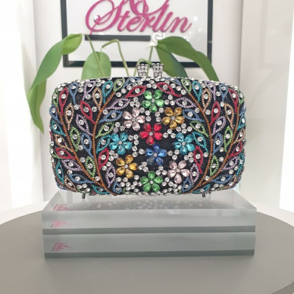 Colourful Crystal Clutch
