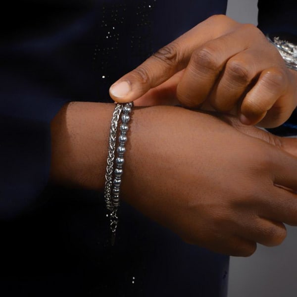 Silver Bead Bracelet