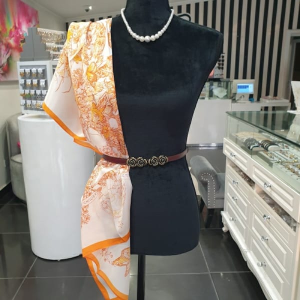 Butterfly Garden 100% Silk Scarf