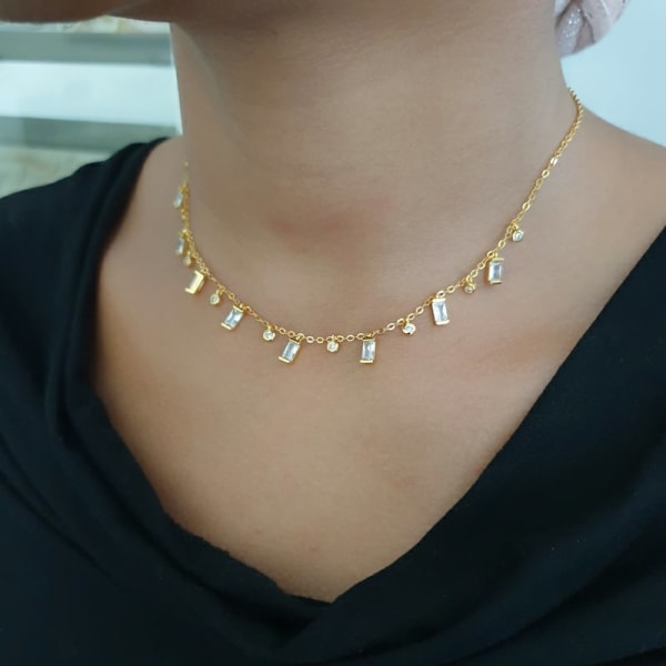 Dangling Blocks Necklace