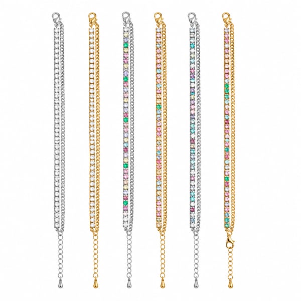 Stone Layered Anklets
