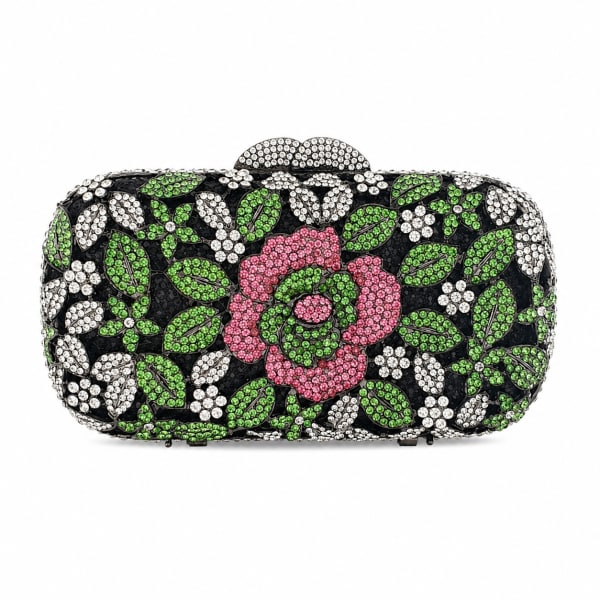Greenpink Crystal Clutch