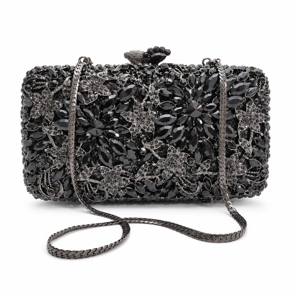 Black Rhinestone Clutch