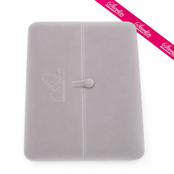 Large Premium Grey Velvet Box