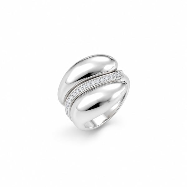 Crystal Laced Cup Rings