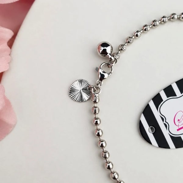 Silver Cascade Anklet