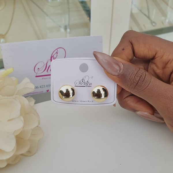 Gold Dome Earrings
