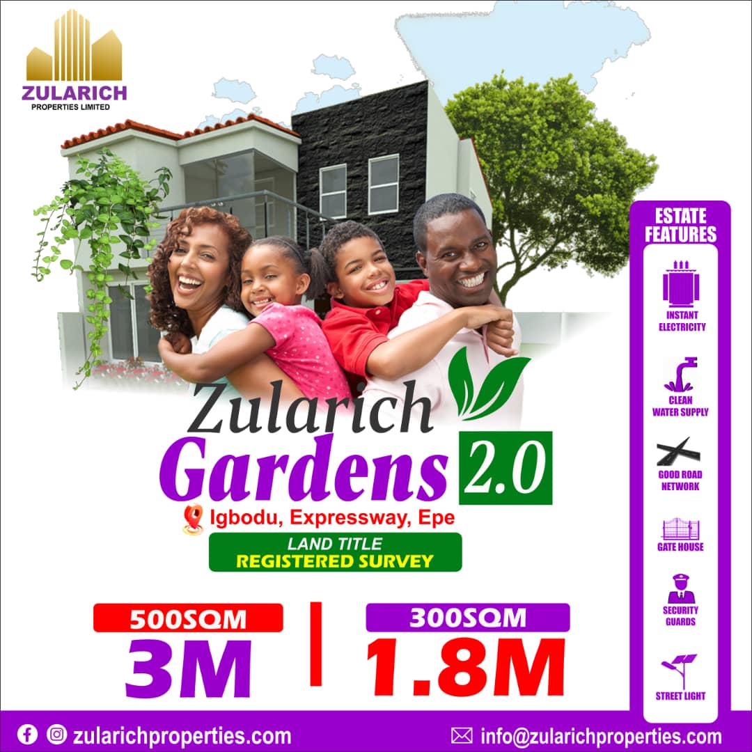 Land For Sale In Zularich Gardens 2.0, Epe, Lagos