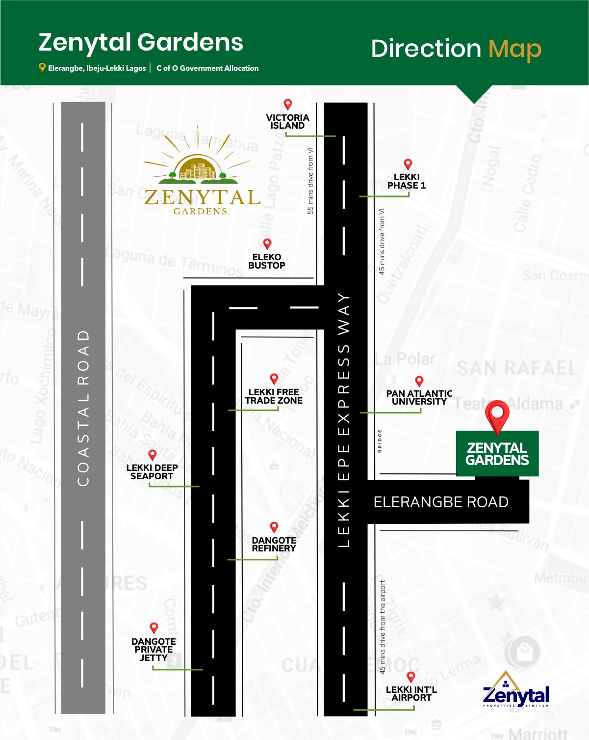 Zenytal Gardens Phase II — Plots of Land For Sale in Elerangbe, Ibeju-Lekki, Lagos