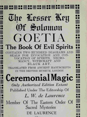 The lesser Key of Solomon, Goetia, the book of evil spirits