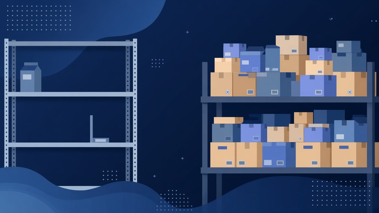 Empty rack beside an overflowing rack — stockouts and overstock both kill cash
