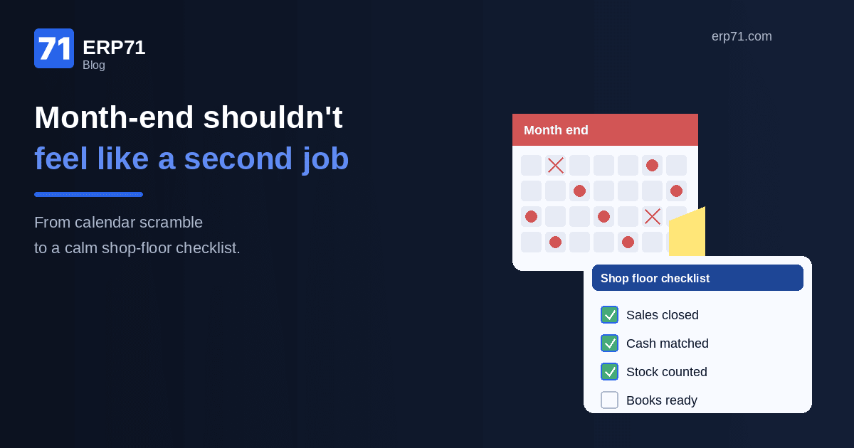 Month-end close checklist for small shops
