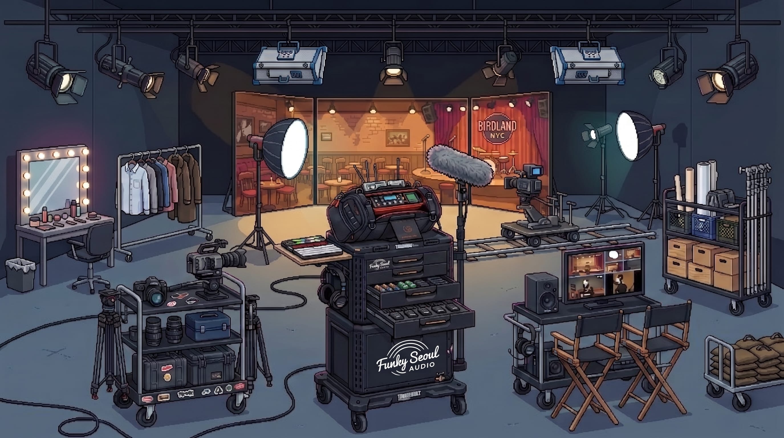 Location Sound pixel art scene