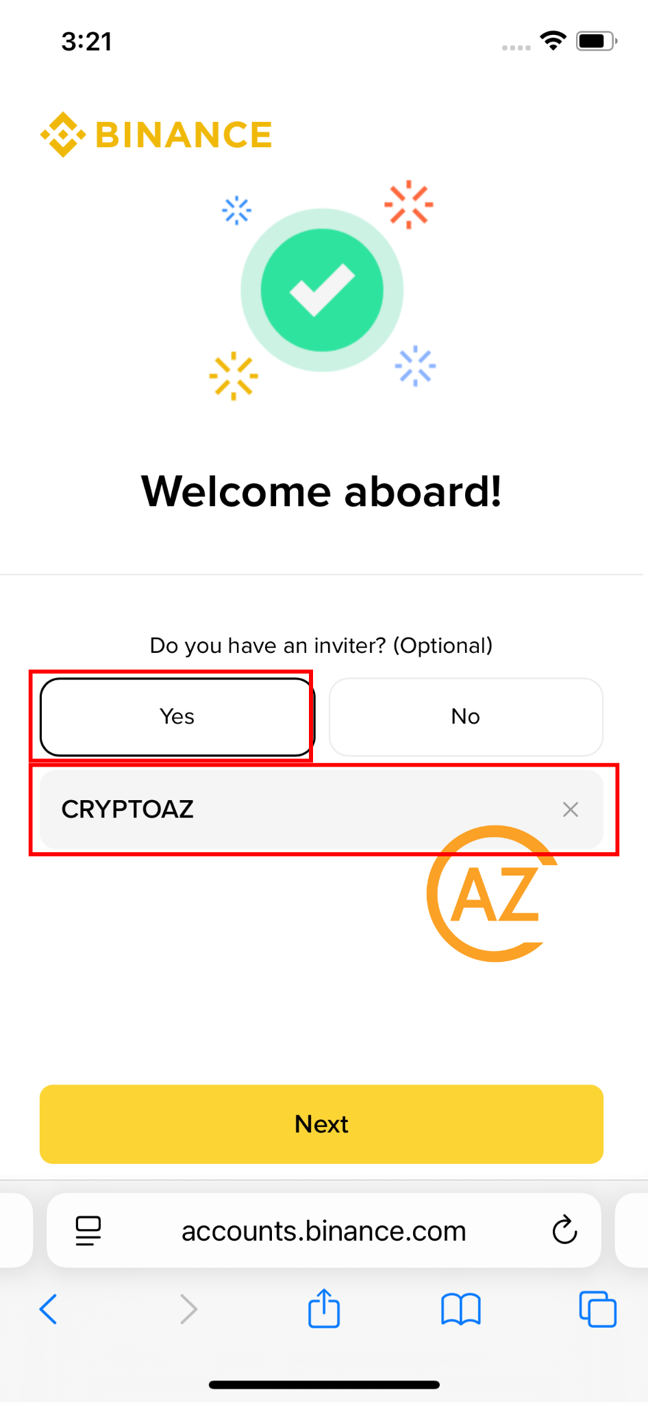 Complete create account
