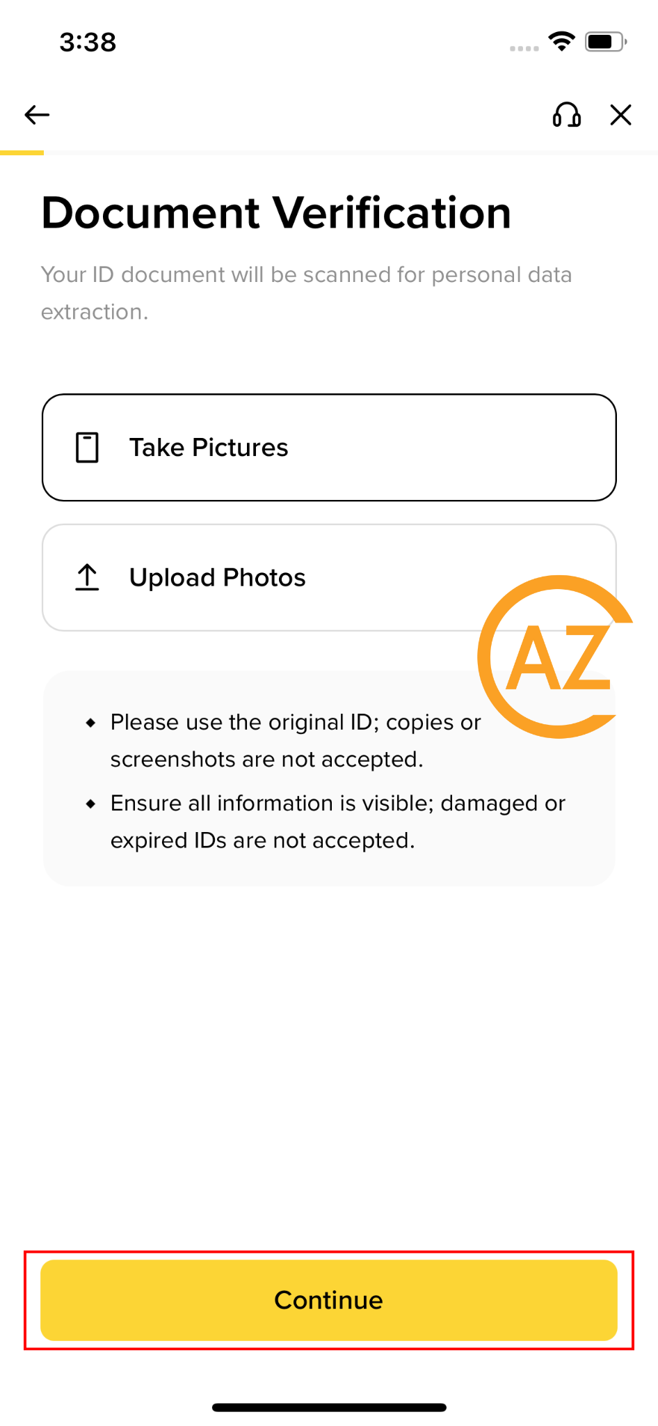Take document photos