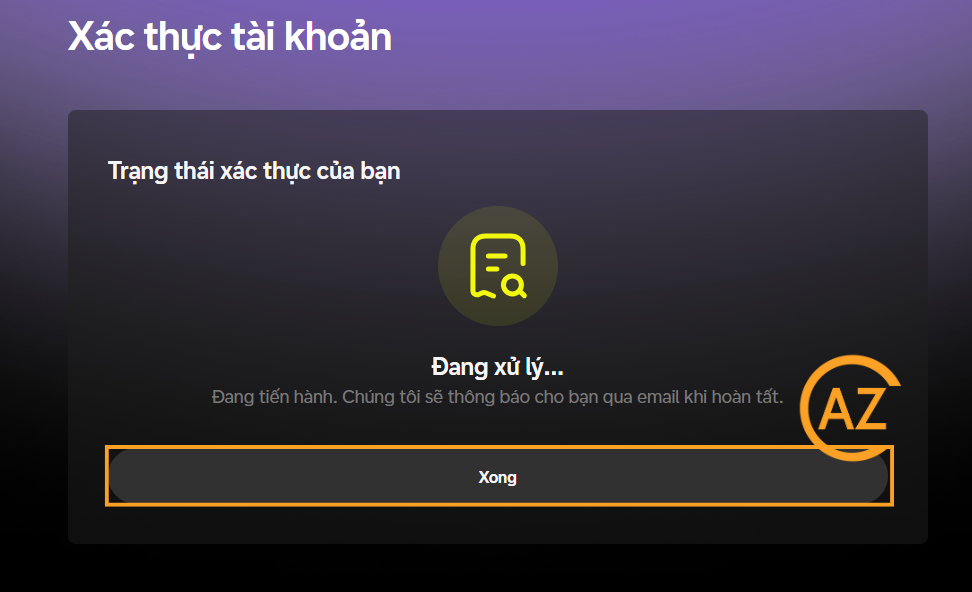 Wait for verification