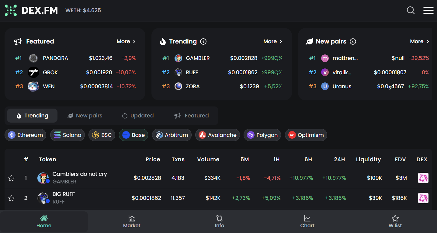 DEX.FM project preview