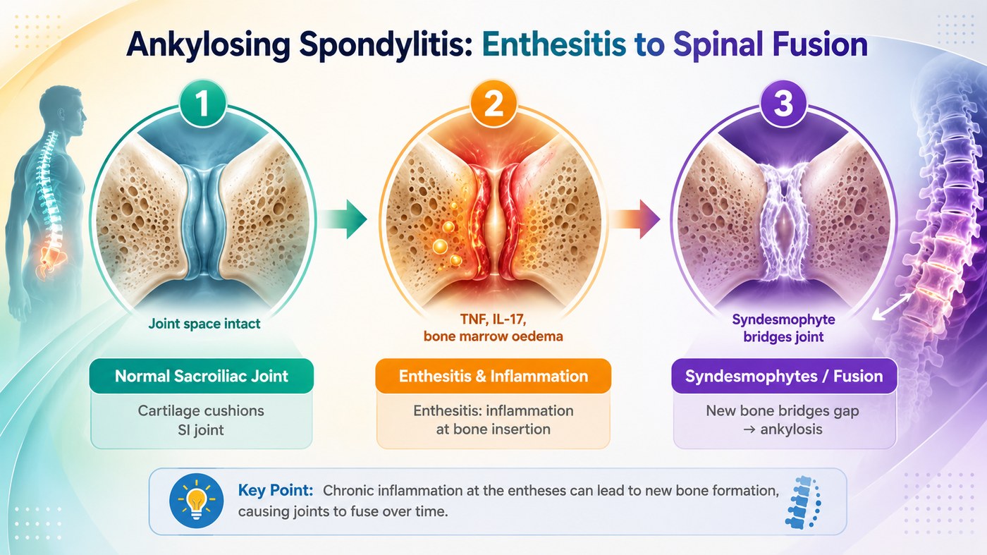 Illustration: the immune mechanism of Ankylosing Spondylitis