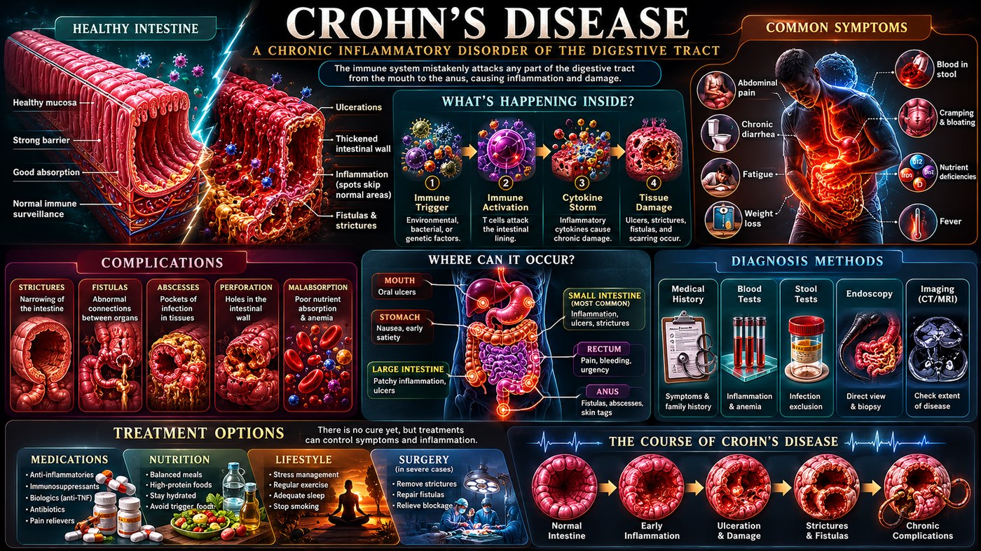 Illustration: the immune mechanism of Crohn's Disease