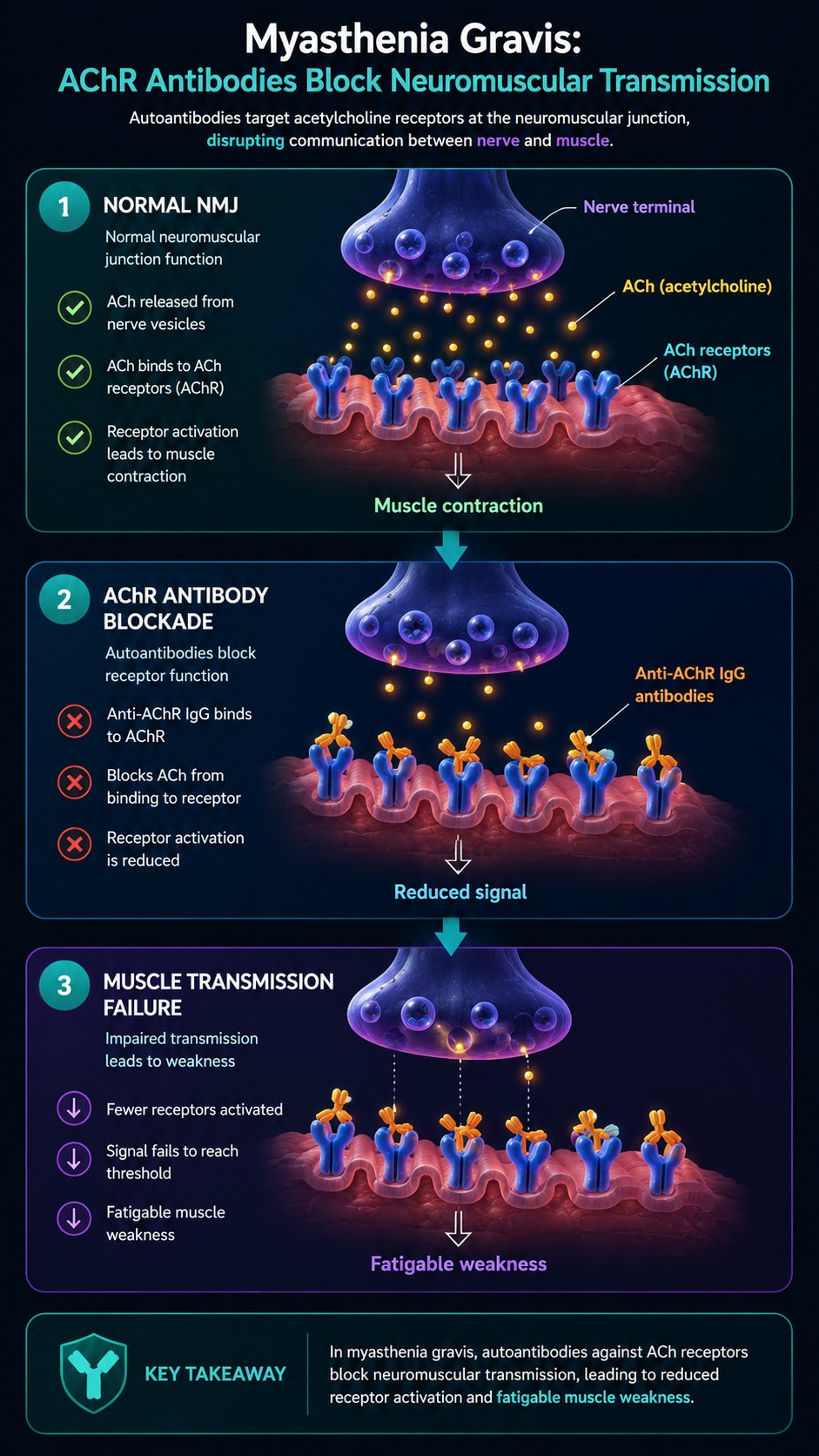Illustration: the immune mechanism of Myasthenia Gravis