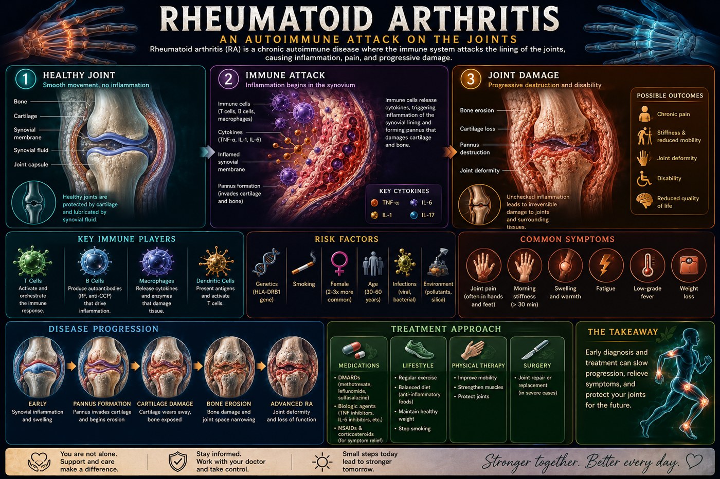 Illustration: the immune mechanism of Rheumatoid Arthritis