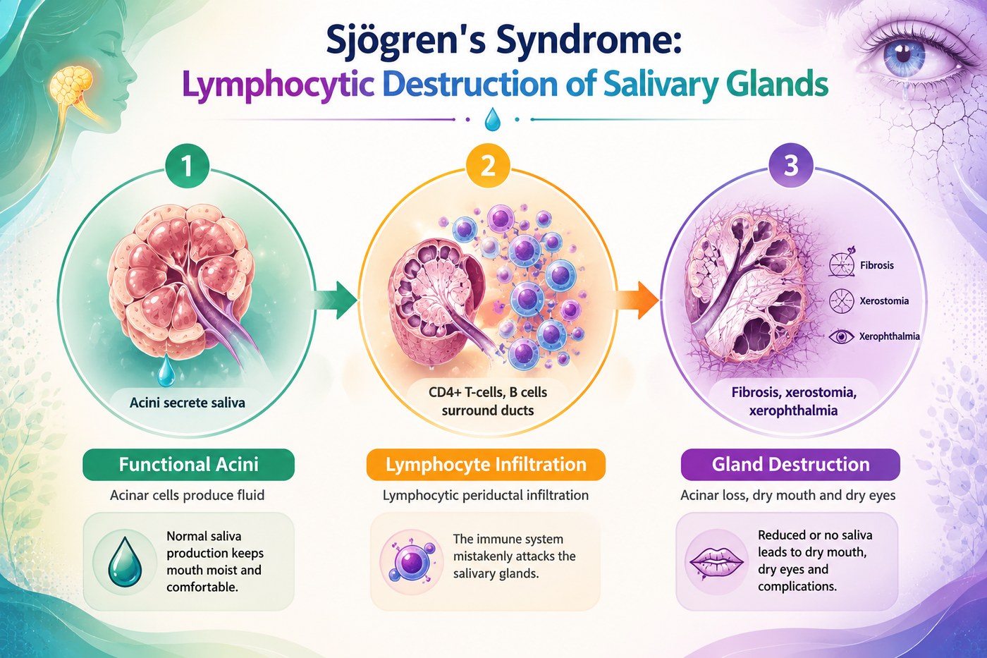 Illustration: the immune mechanism of Sjögren's Syndrome