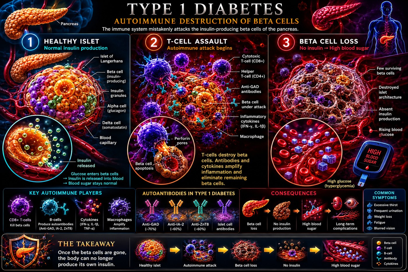 Illustration: the immune mechanism of Type 1 Diabetes