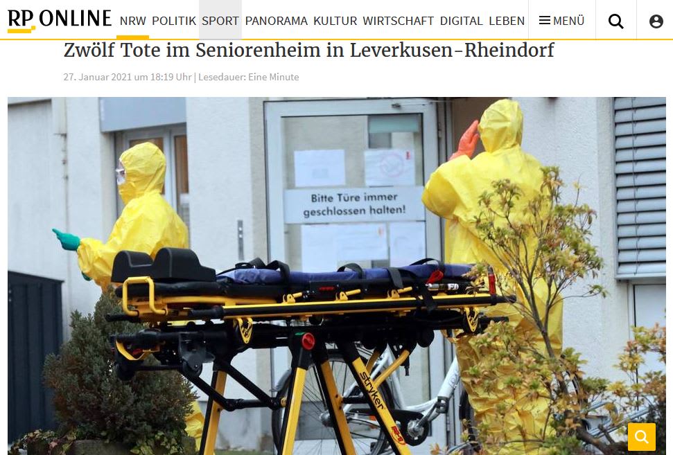 Zwölf Tote im Seniorenheim in Leverkusen-Rheindorf ...