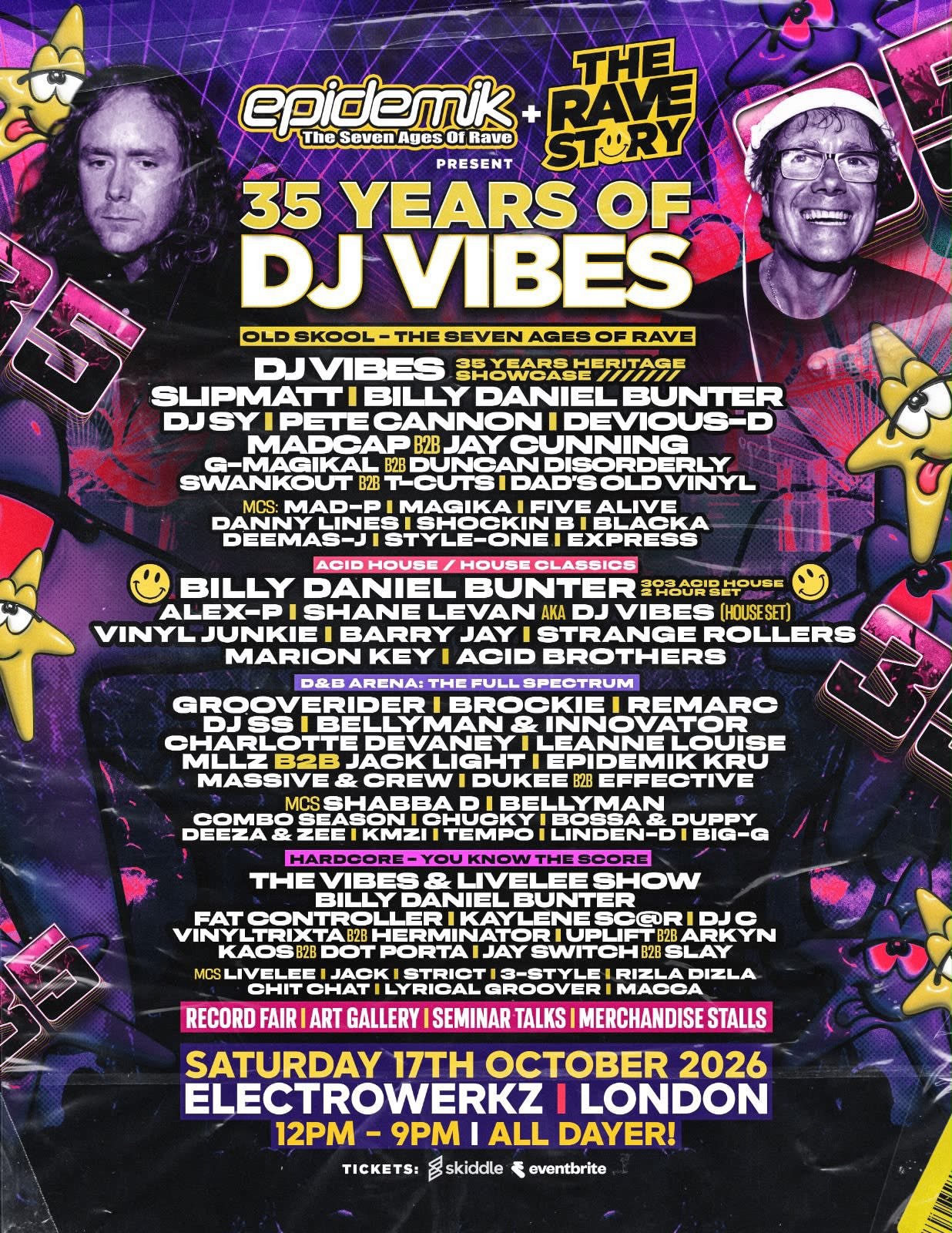 Epidemik & Rave Story presents 35 Years of DJ Vibes at Electrowerkz