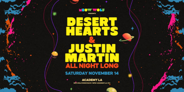 Desert Hearts x Justin Martin: All Night Long poster