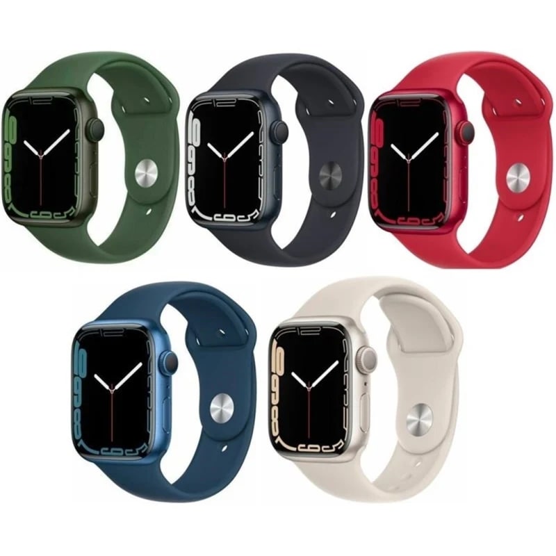 Apple Watch Series 7 (GPS + Cellular) 41mm Stainless Steel Sport band- Excellent — eSwappa Store