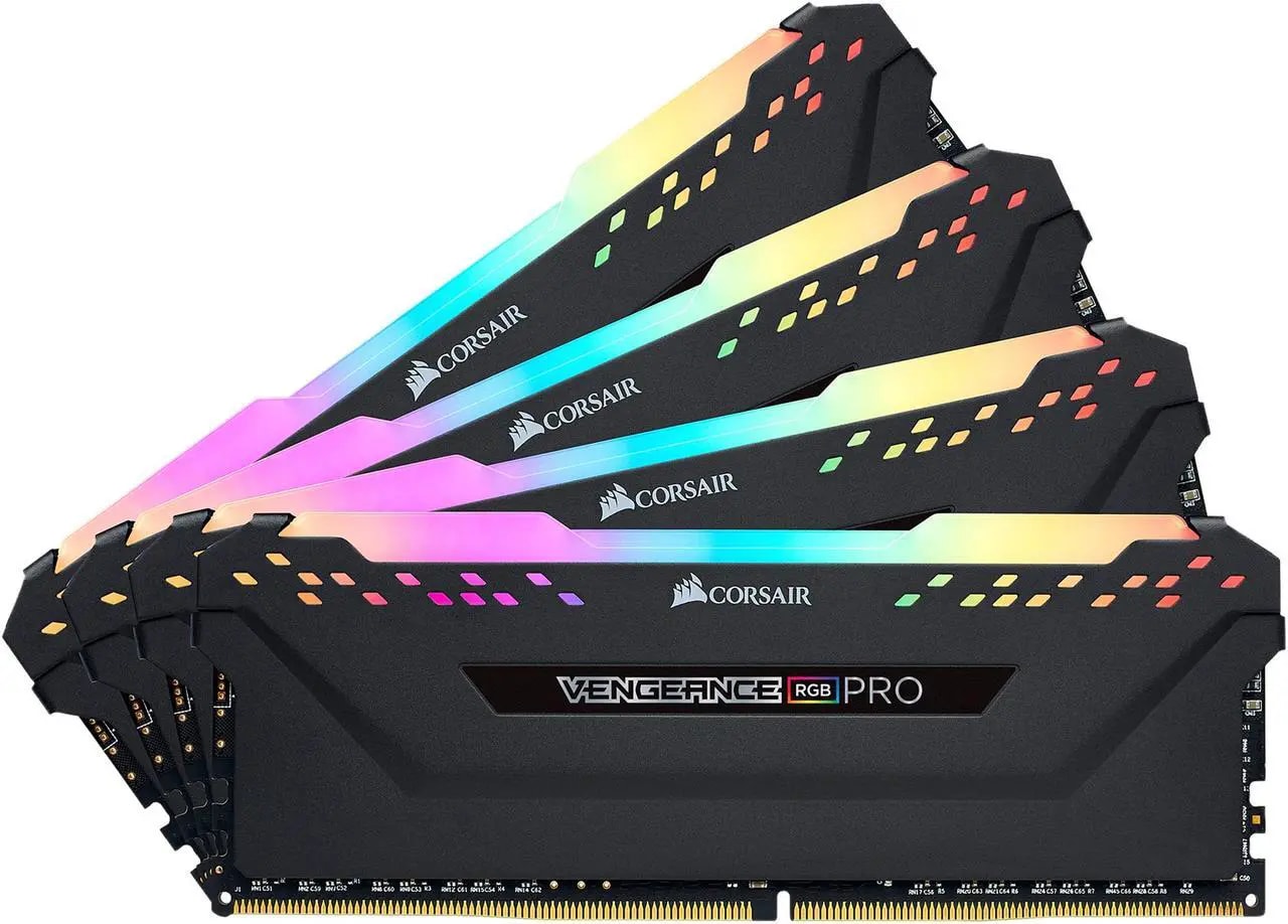 CORSAIR Vengeance RGB Pro 64GB (4 x 16GB) DDR4 3466 (PC4 27700) Desktop Memory Model CMW64GX4M4C3466C16 - Nuevo vista 2