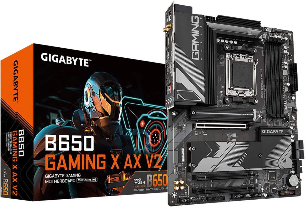 GIGABYTE B650 AERO G AM5 LGA 1718 AMD B650 ATX Motherboard with 5-Year Warranty, DDR5, PCIe 5.0 M.2, PCIe 5.0, USB 3.2 Gen2X2 Type-C, Wi-Fi 6E, Intel 2.5GbE LAN - Nuevo — eSwappa Store