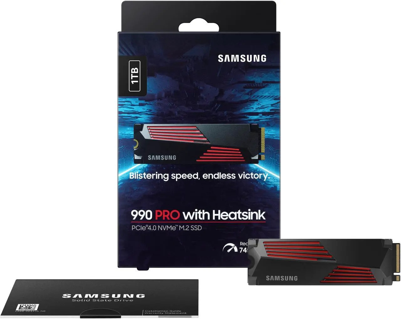 SAMSUNG SSD 990 PRO with Heatsink 1TB, PCIe 4.0, Sew. Read Speeds Up-to 7,450MB/s, Compatible with PlayStation®5 (MZ-V9P1T0CW) - Nuevo vista 2