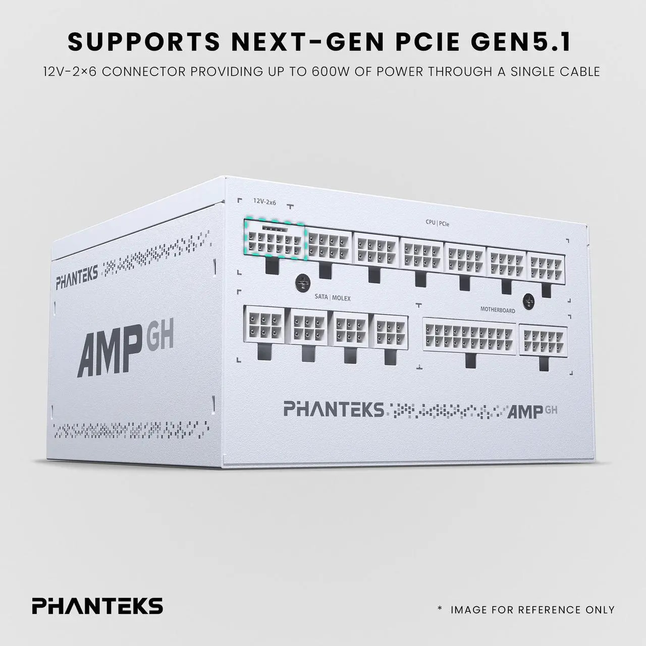 Phanteks Revolt 1000W 80PLUS Platinum, ATX 3.0, PCIe 5.0, Fully Modular, Cable-less, Power Supply Unit Only (cables sold separately), Black - Nuevo vista 2