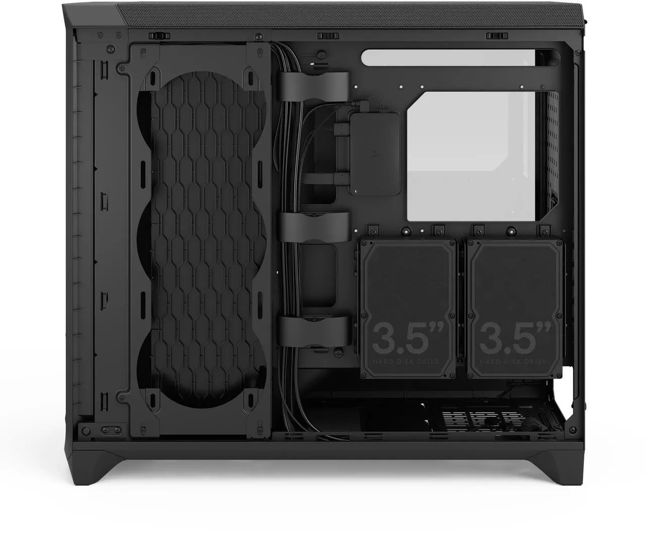 Micro ATX Case, MATX PC Case with 3 X 120mm 3-Pin ARGB Fan Pre-Installed, Panoramic View Tempered Glass Front &amp; Side Panel, Black - Nuevo vista 2