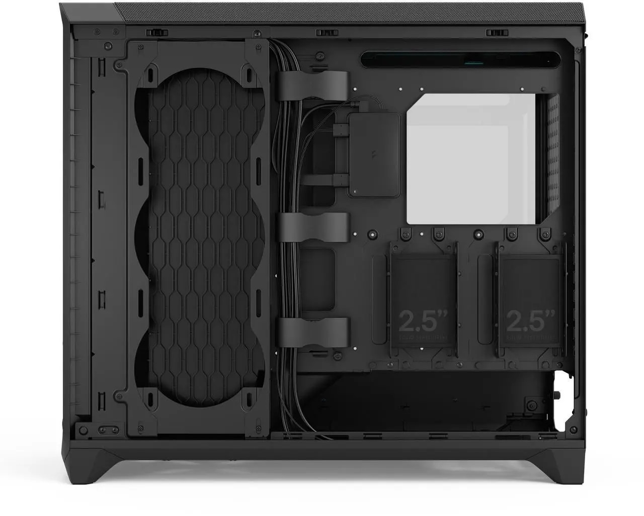 Micro ATX Case, MATX PC Case with 3 X 120mm 3-Pin ARGB Fan Pre-Installed, Panoramic View Tempered Glass Front &amp; Side Panel, Black - Nuevo vista 3