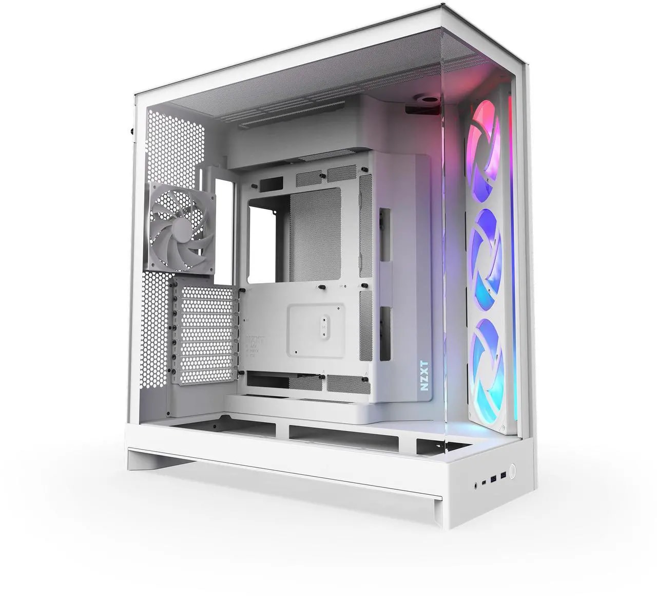 NZXT CM-H92FW-R1 White SGCC / Tempered Glass Case (Computer Cases - ATX Form) - Nuevo vista 2