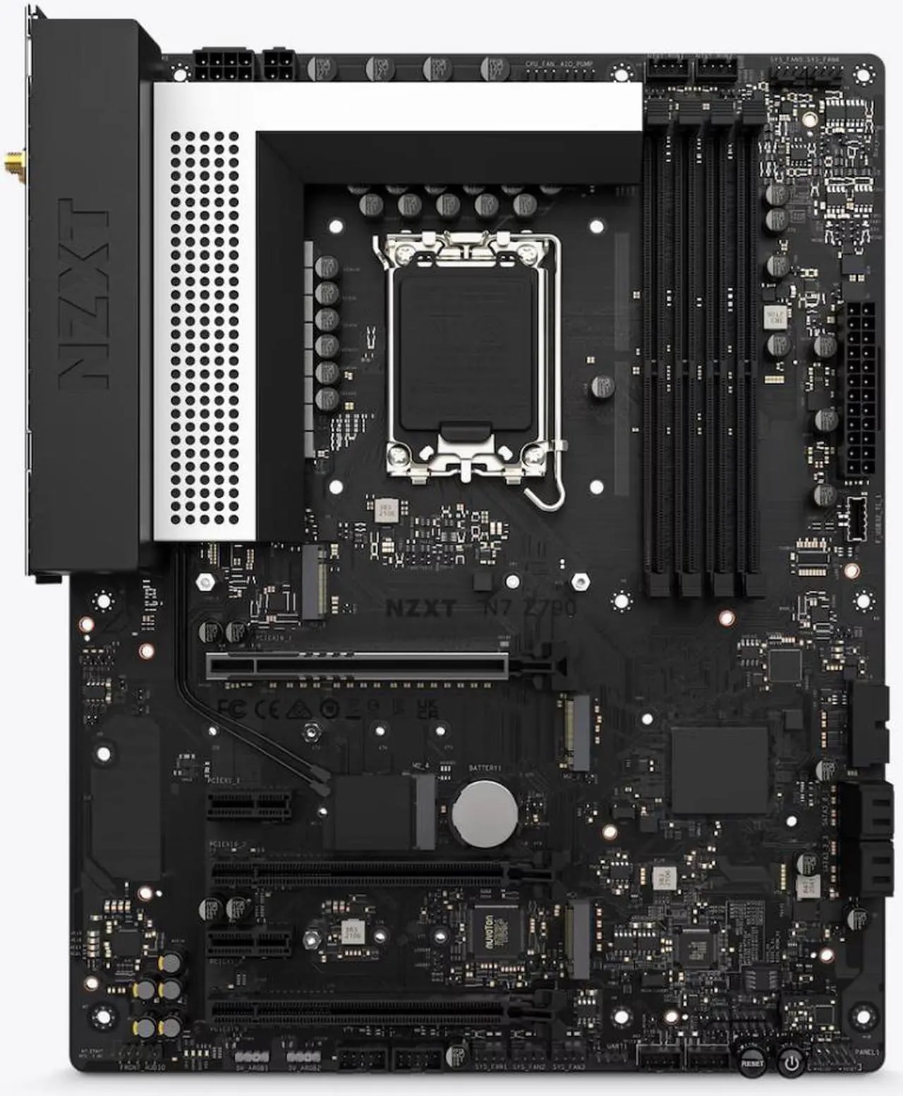 NZXT H6 FLOW RGB Compact Dual-Chamber Mid-Tower Airflow Case, White, CC-H61FW-R1 - Nuevo vista 2