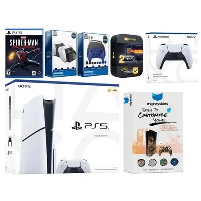 Sony Playstation 5 Slim Disc + Spider-Man Miles Morales, Controller — eSwappa Store