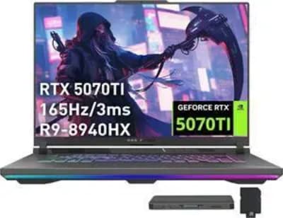 ASUS ROG Strix G16 Gaming Laptop, GeForce RTX 5070 Ti 12GB GDDR7, AMD Ryzen 9 8940HX, 32GB DDR5, 2TB SSD, Backlit Keyboard, 16