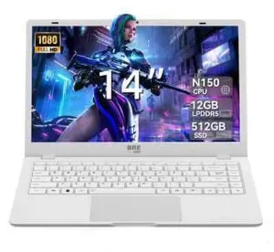 BRENUC Business Laptop, LPDDR5 12GB RAM 512GB 5SD, Win11 Pro Computers, 14