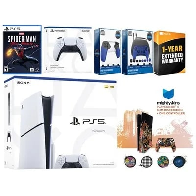 Sony Playstation 5 Slim Disc + Spider-Man Miles Morales, Controller — eSwappa Store