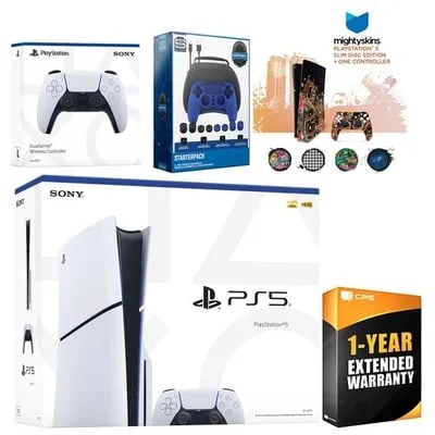 Sony Playstation 5 Slim Disc + Extra Controller + Gamer Starter Kit Bundle — eSwappa Store