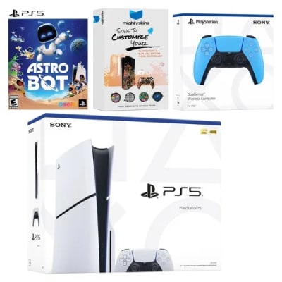 Sony PlayStation 5 Disc Bundle + Astro Bot Game, Extra Controller - Starlight — eSwappa Store