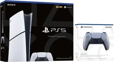 Sony PlayStation 5 Slim Digital Console with Extra Sterling Silver Controller — eSwappa Store