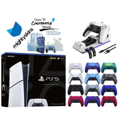 Sony PlayStation 5 Slim Digital with Extra Controller and Dual Charging Stand — eSwappa Store