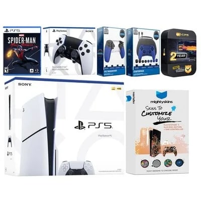 Sony Playstation 5 Slim Disc + Spider-Man Miles Morales, EDGE Controller — eSwappa Store