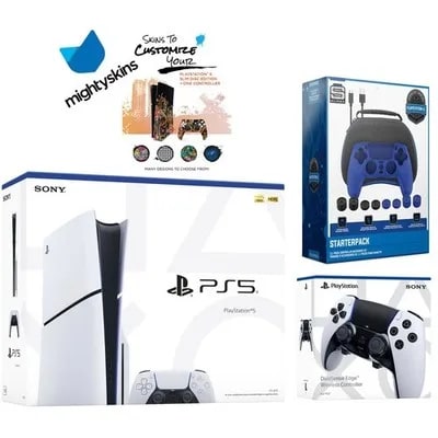 Sony PlayStation 5 Slim Disc with Extra EDGE Controller & Pro Gamer Starter Kit — eSwappa Store
