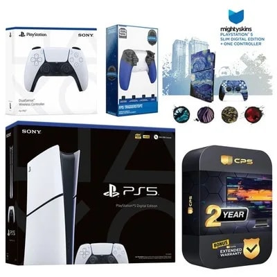 Sony Playstation 5 Slim Digital Console  + Extra Controller + Trigger Stop Kit — eSwappa Store